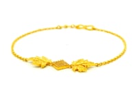 Golden Leaf Glimmer Gold Bracelet