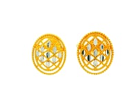 Oblang Glimmer Gold Studs