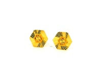 Stunning Hexa Gleam Gold Earrings for Women