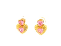 Radiant Hearts Gold Earrings