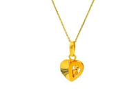 Glorious Heart Charm Gold Pendant