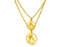 Duo Glimmer Gold Orb Pendant