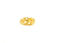 Riveting Curve Gold Ring for Women