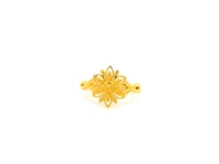 Sunburst Glimmer Gold Ring for Women