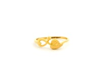 Captivating Swirl Gold Leafy Ring