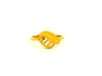 Glossy Leaflet Gold Ring