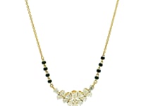 Floral Charm Lab Grown Diamond Mangalsutra