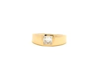 Robust Radiance 14K Rose Lab Grown Diamond Ring  For Men
