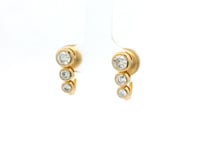 Spherical Dazzle Gold Earrings