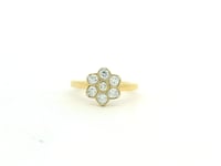 Shimmering  Floral 14K Lab Grown Diamond Ring For Women