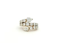 Glamorous Swirl 9K Lab Grown Diamond Ring
