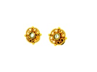 Rope Design Gold Plated Stud