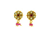 Traditional Multi-Stone Gold Plated Stud Earrings