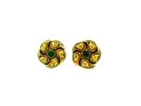 Traditional Round Gold Plated Stud