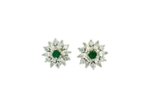 Modern Gem Flower Studs