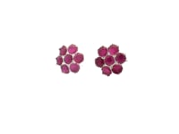 Delicate Pink Rosette Earrings