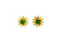 Brilliant Starburst Gold Plated Stud
