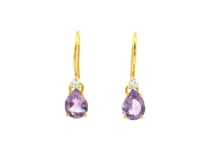 18K Lab Grown Diamond Colorstone Earrings