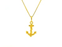 Alluring Golden Anchor Locket 18K