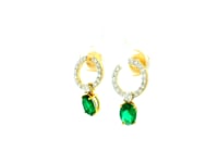Ritzy Jade Lab Grown Diamond Earrings