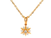 Floral Radiance Gold Pendant
