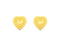 Mesmeric Hearts 9K Gold Studs