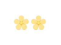 Delicate Daisy 9K Gold Studs