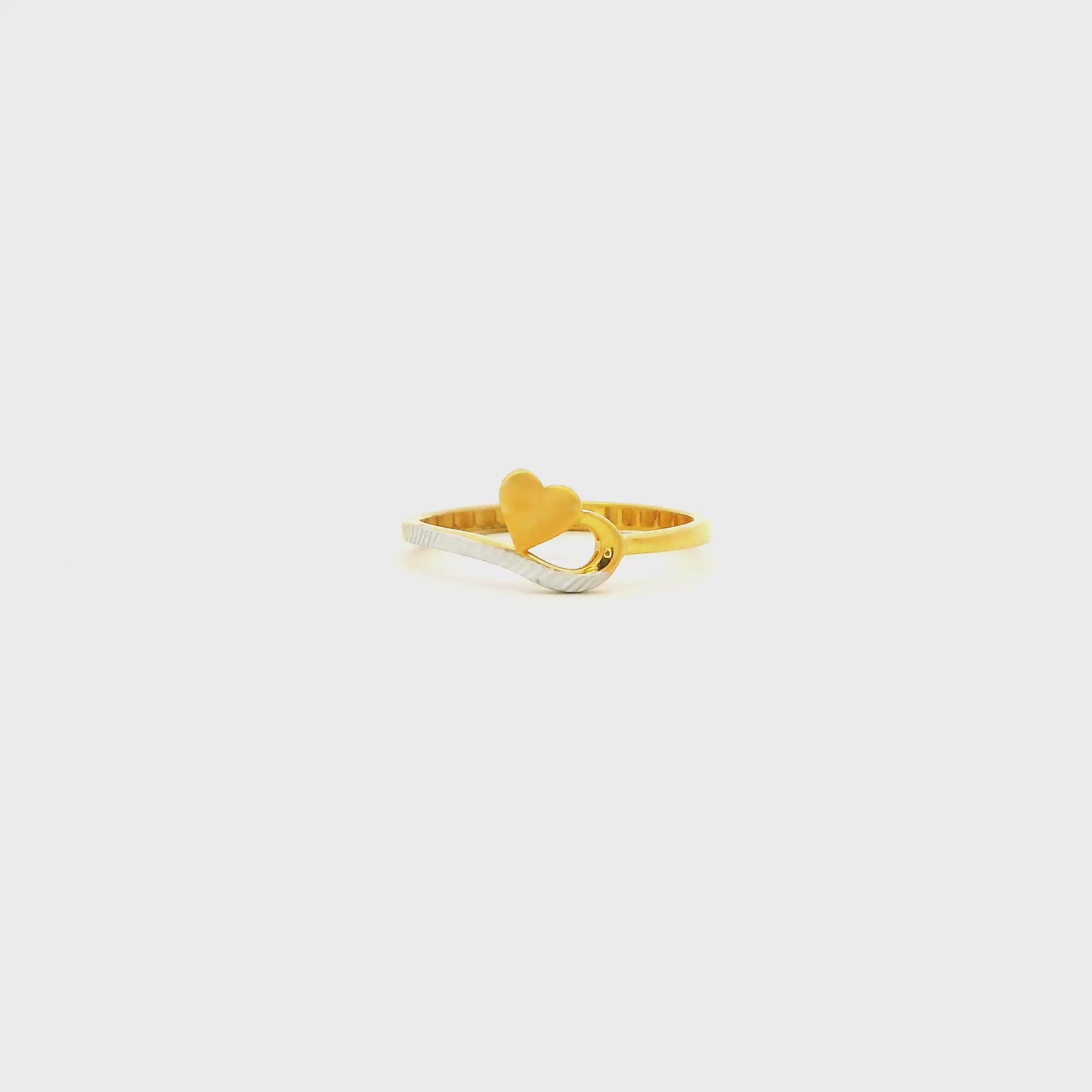 Lovely Heart Gold Kids Ring