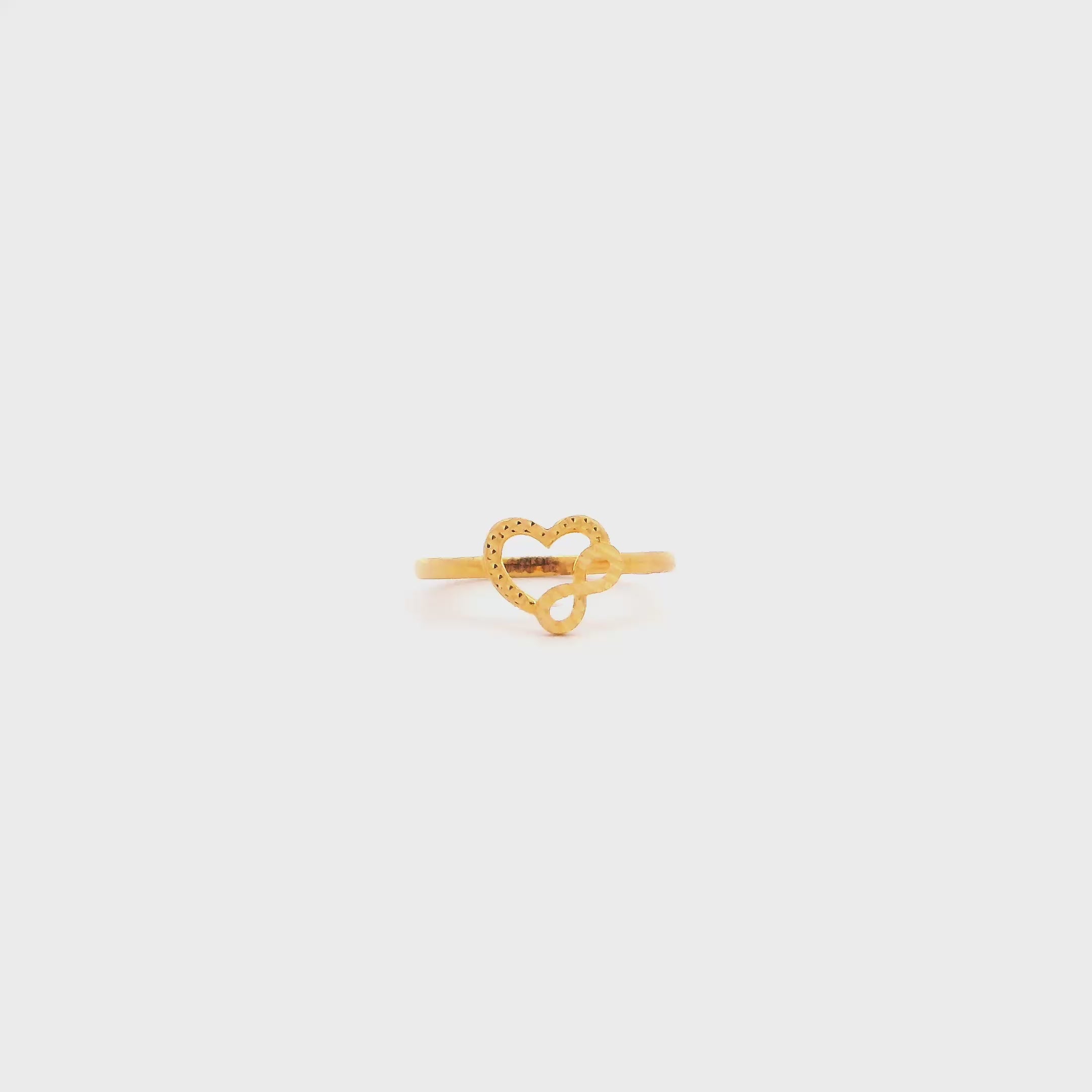 Petite Heart Gold Kids Ring