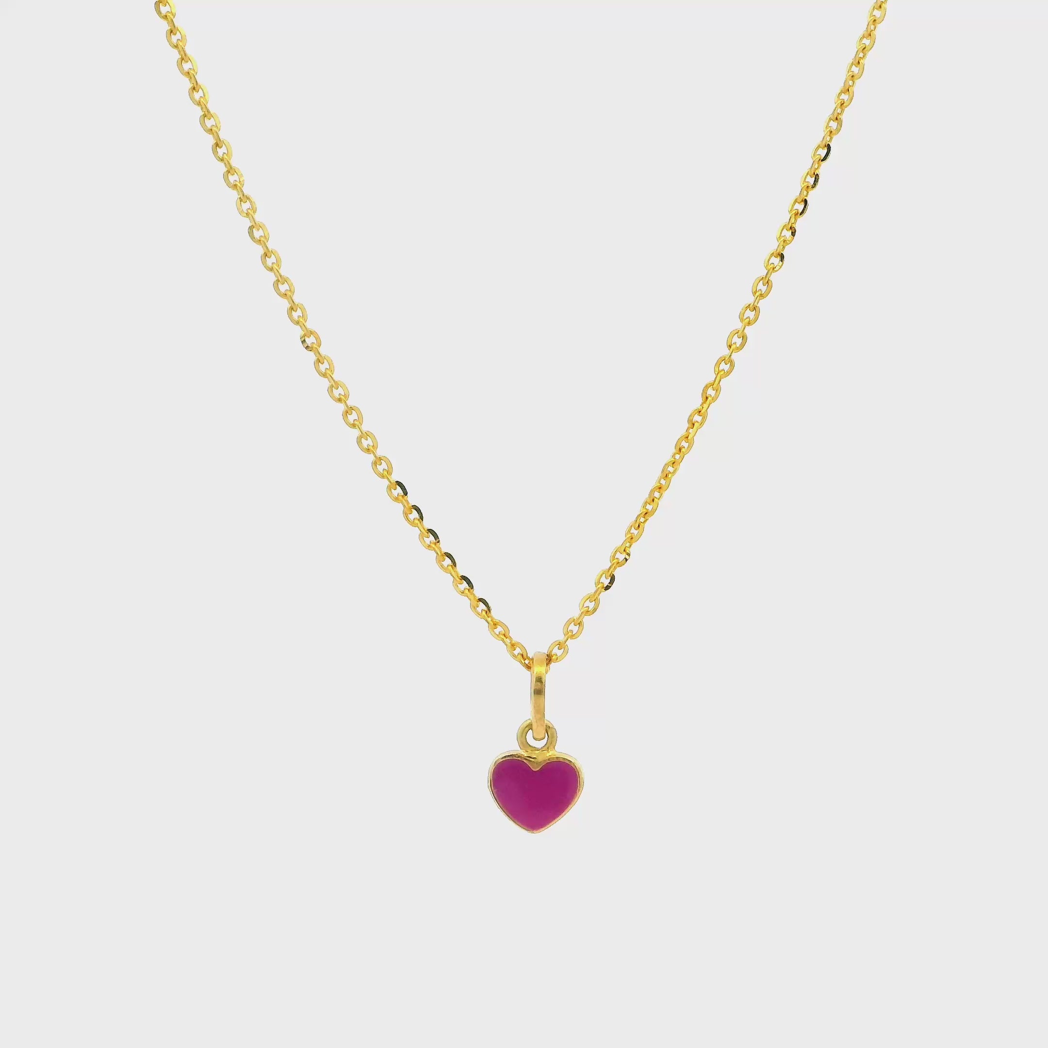 Lovable Heart Gold Locket for Kids