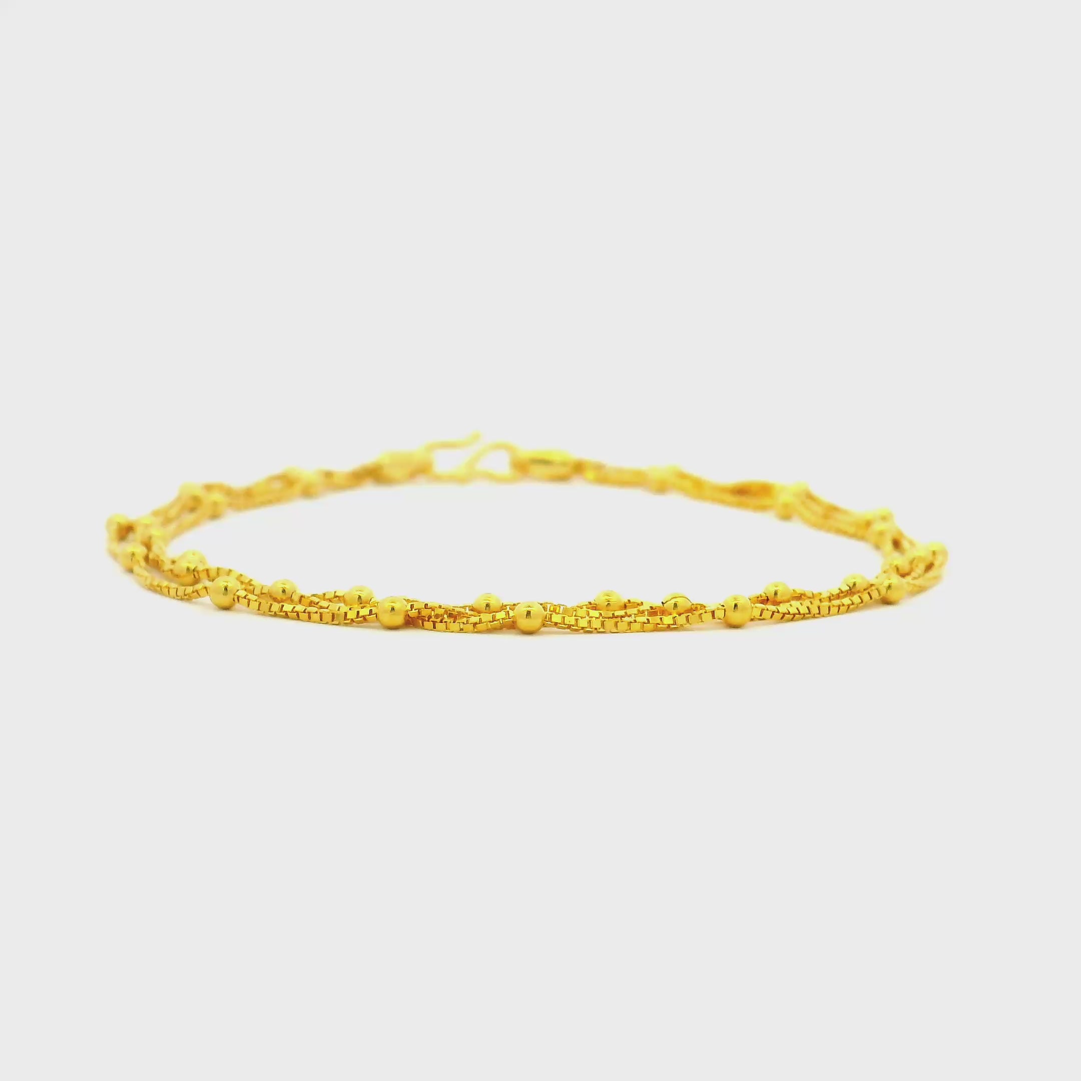 Glamorous Glow Gold Bracelet for Women