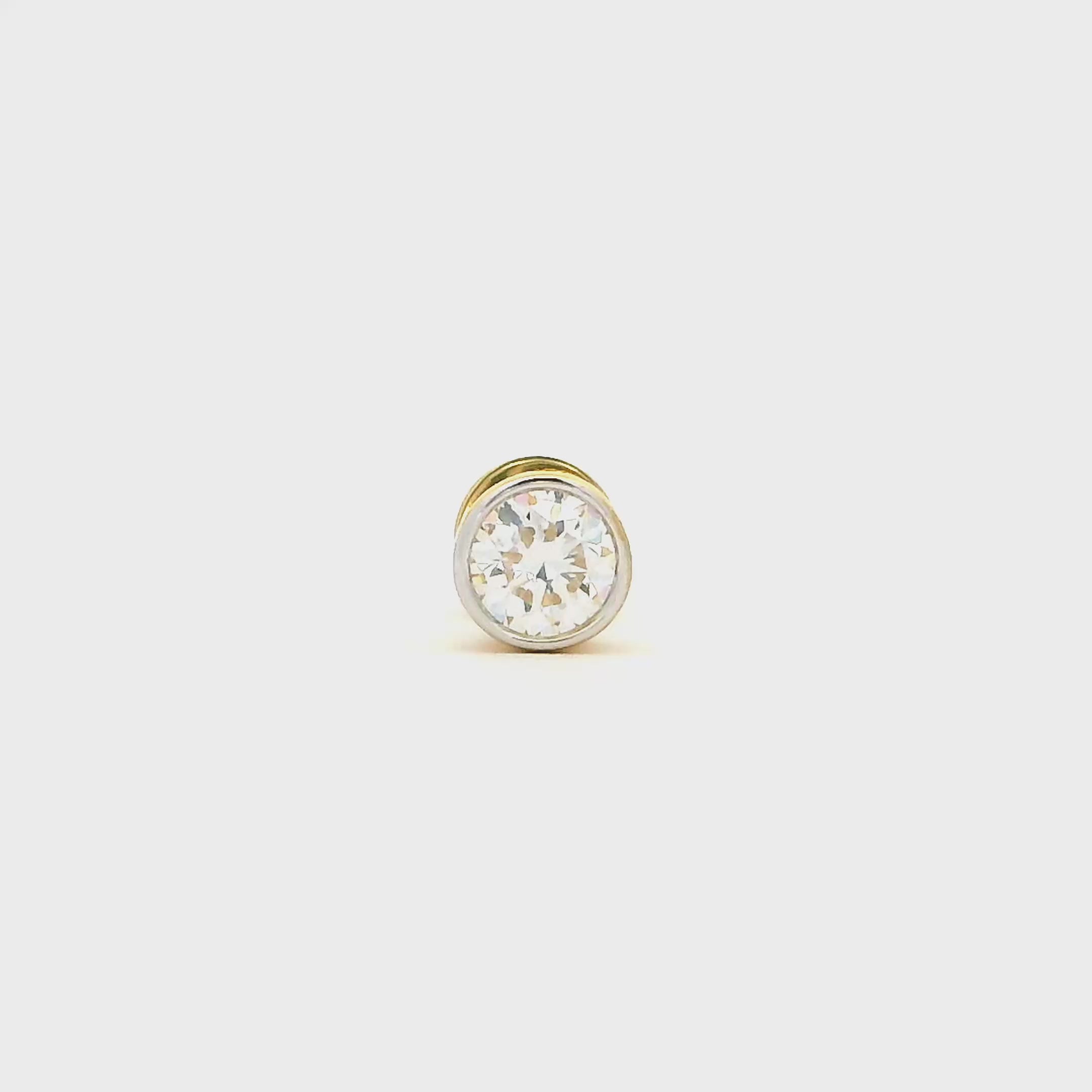 14K Lab Grown Diamond Stud For Men