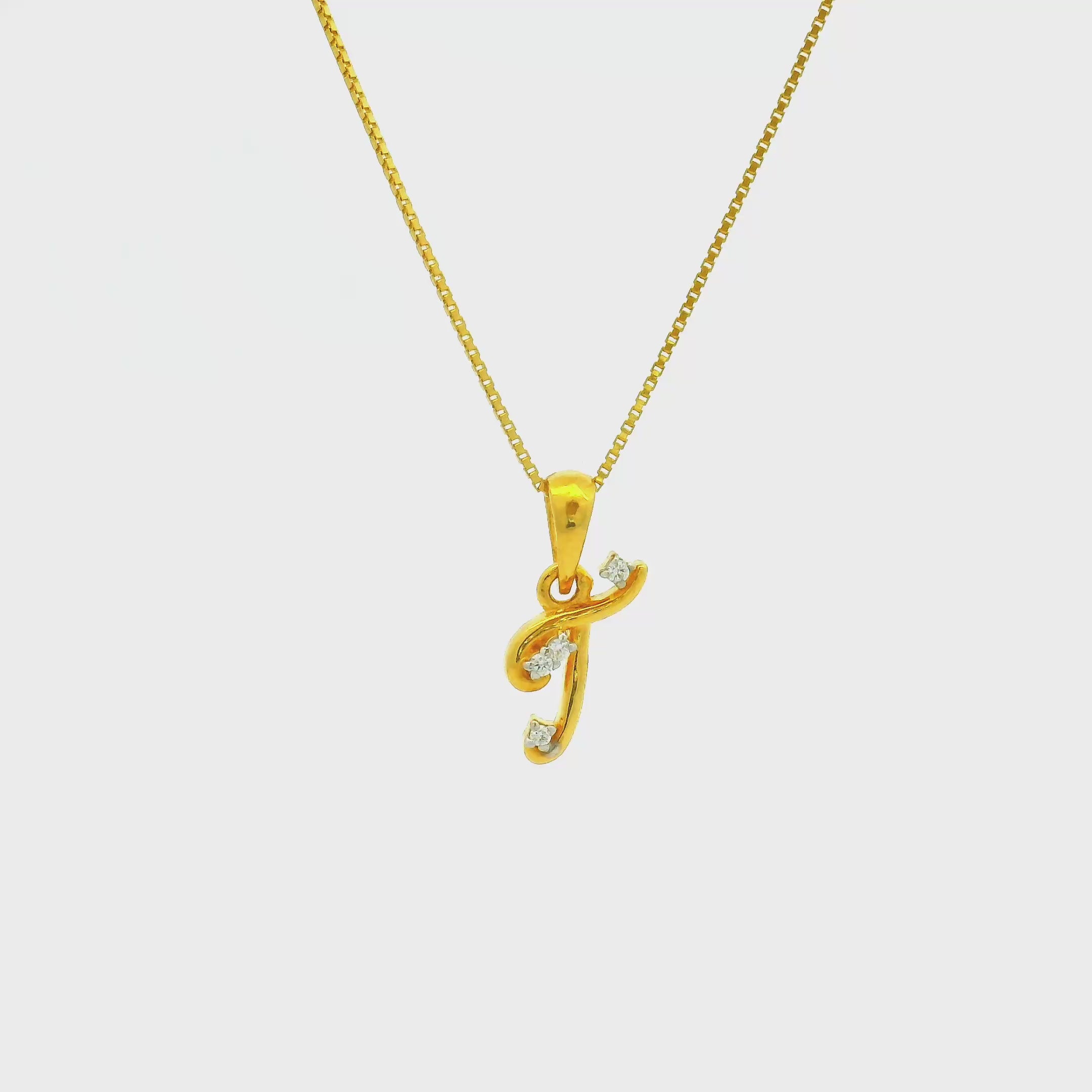 Trendy Shimmer Gold Pendant