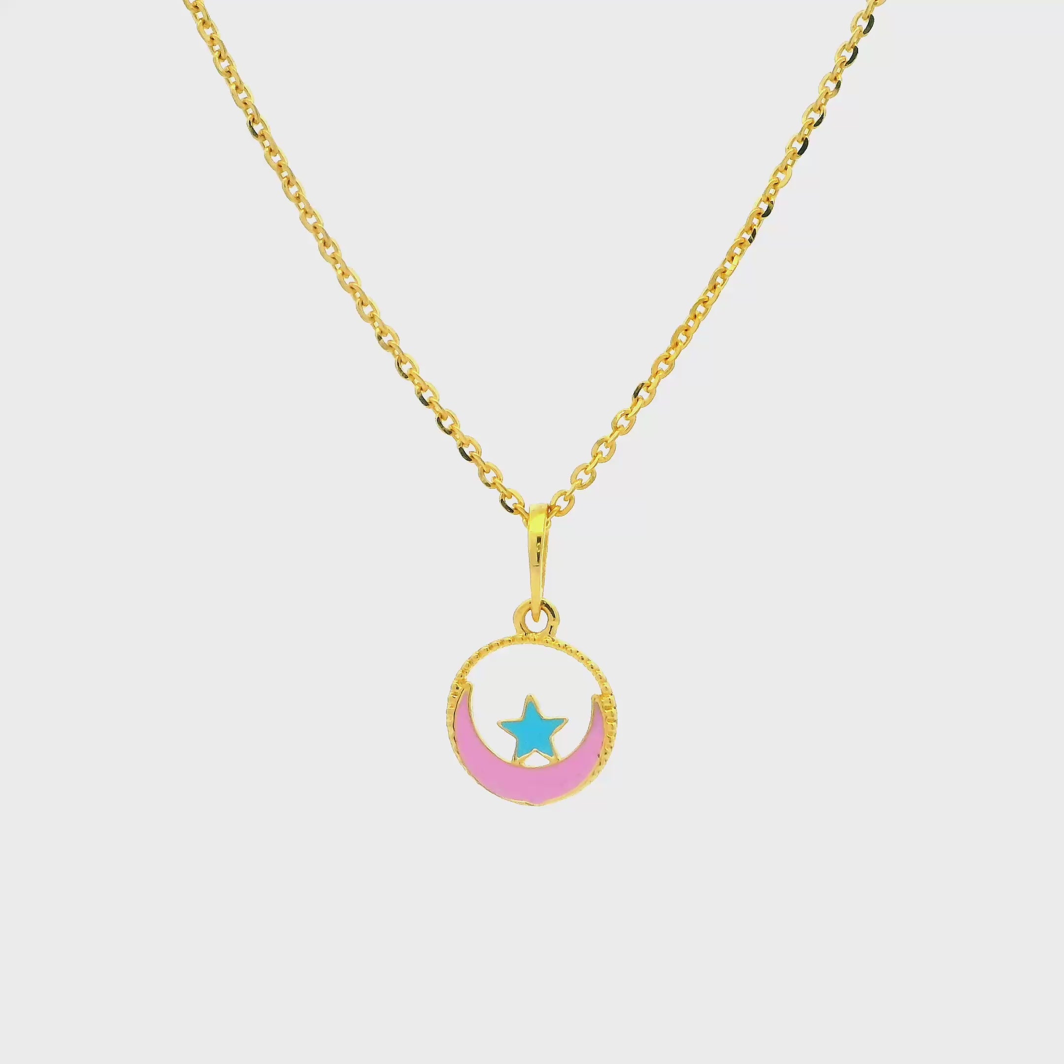 Twinkling Glow Kids Gold Locket