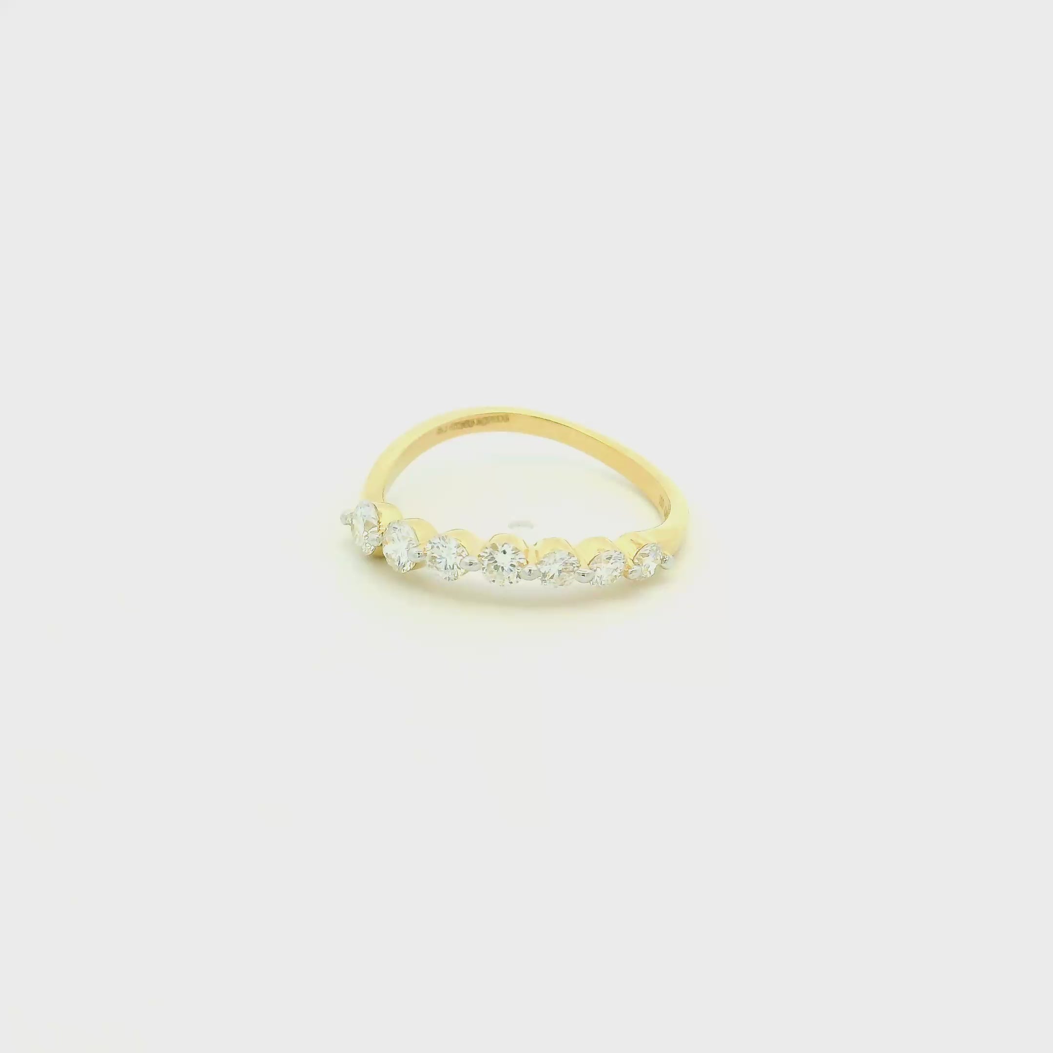 Stylish Shimmer 14K Lab Grown Diamond Ring For Women