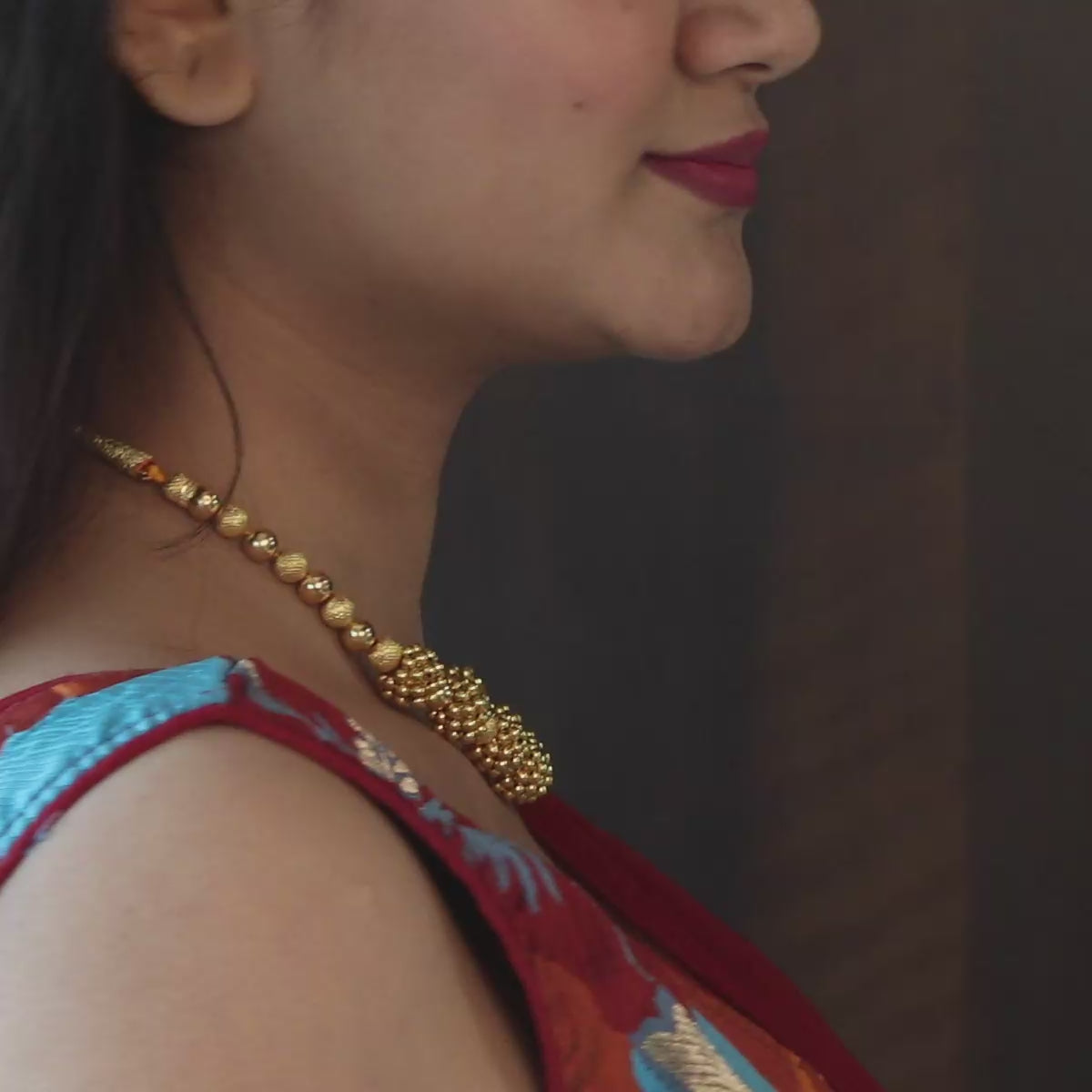 Gleaming Gold Beads Gold Thushi