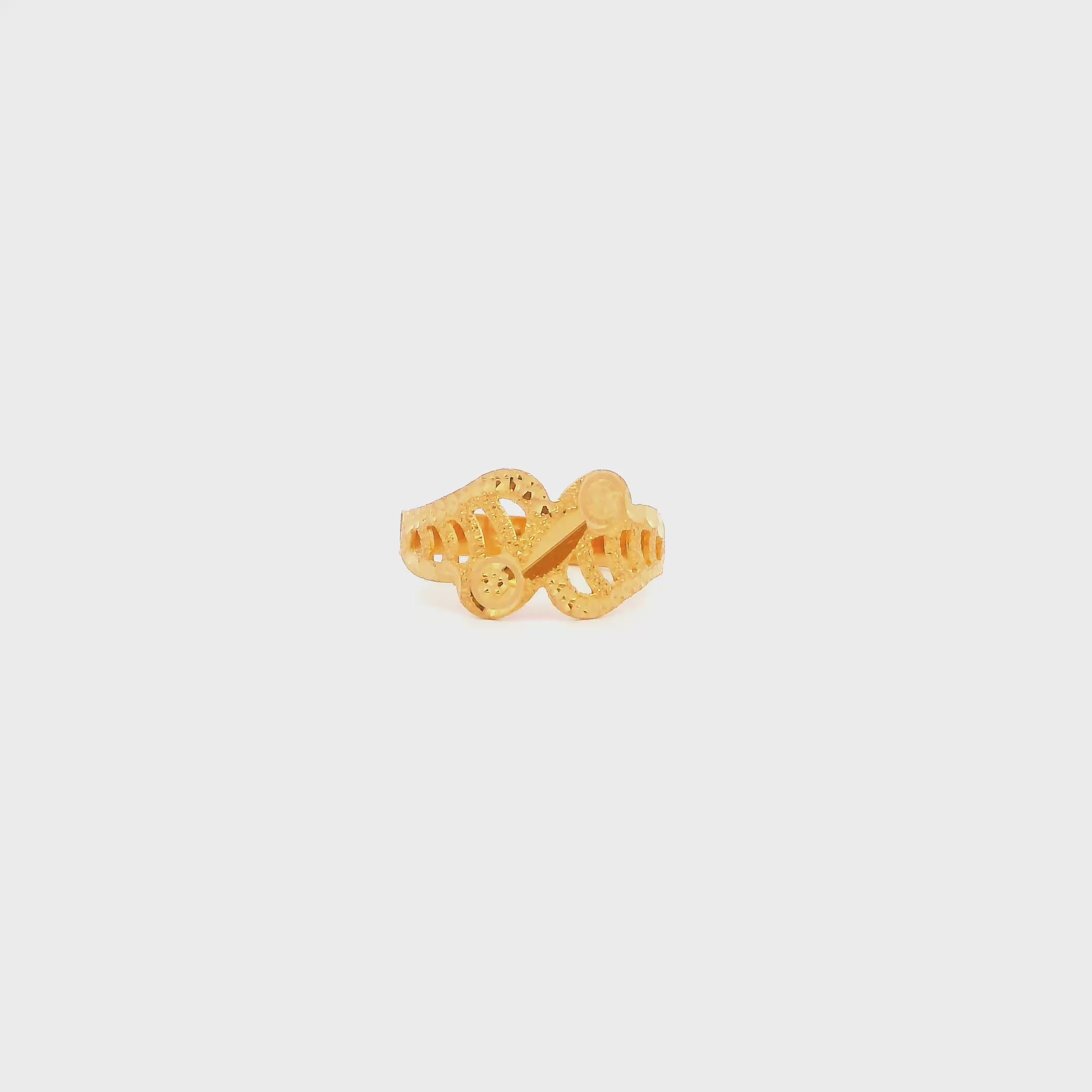 CrissCross Glow Gold Kids Ring