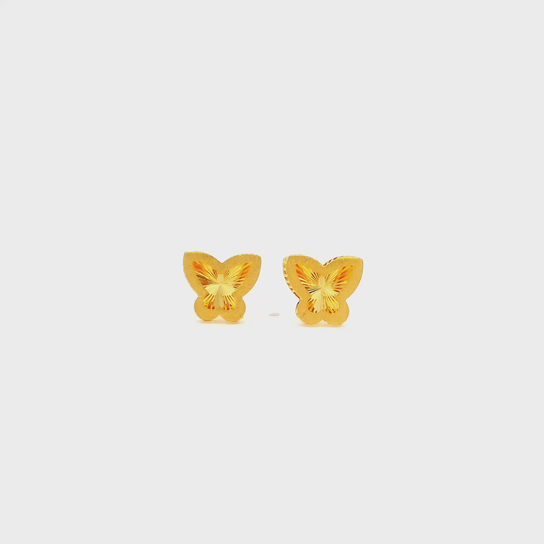 Glorious Butterfly Gold Studs for Women
