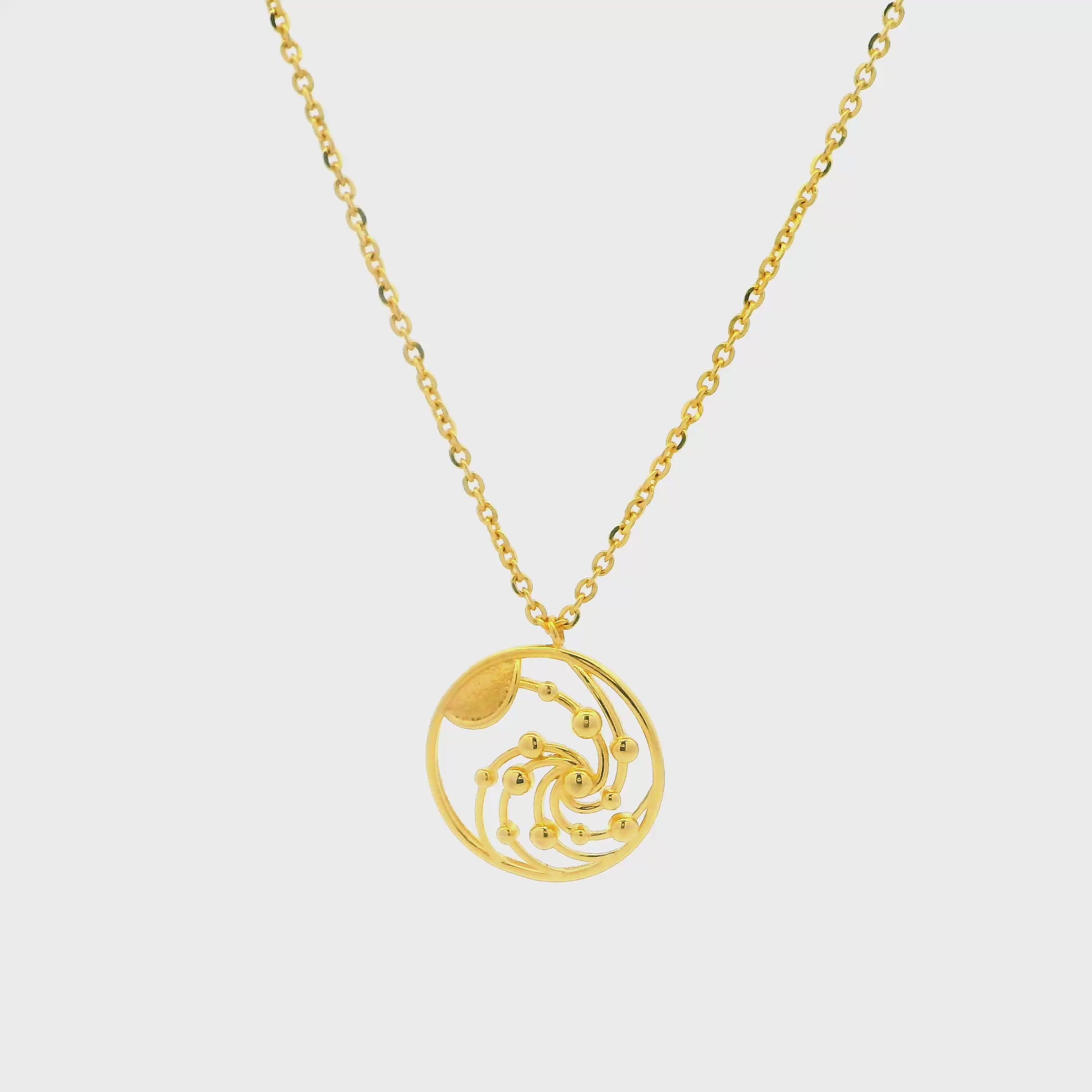 Soft Swirl Gold Pendant