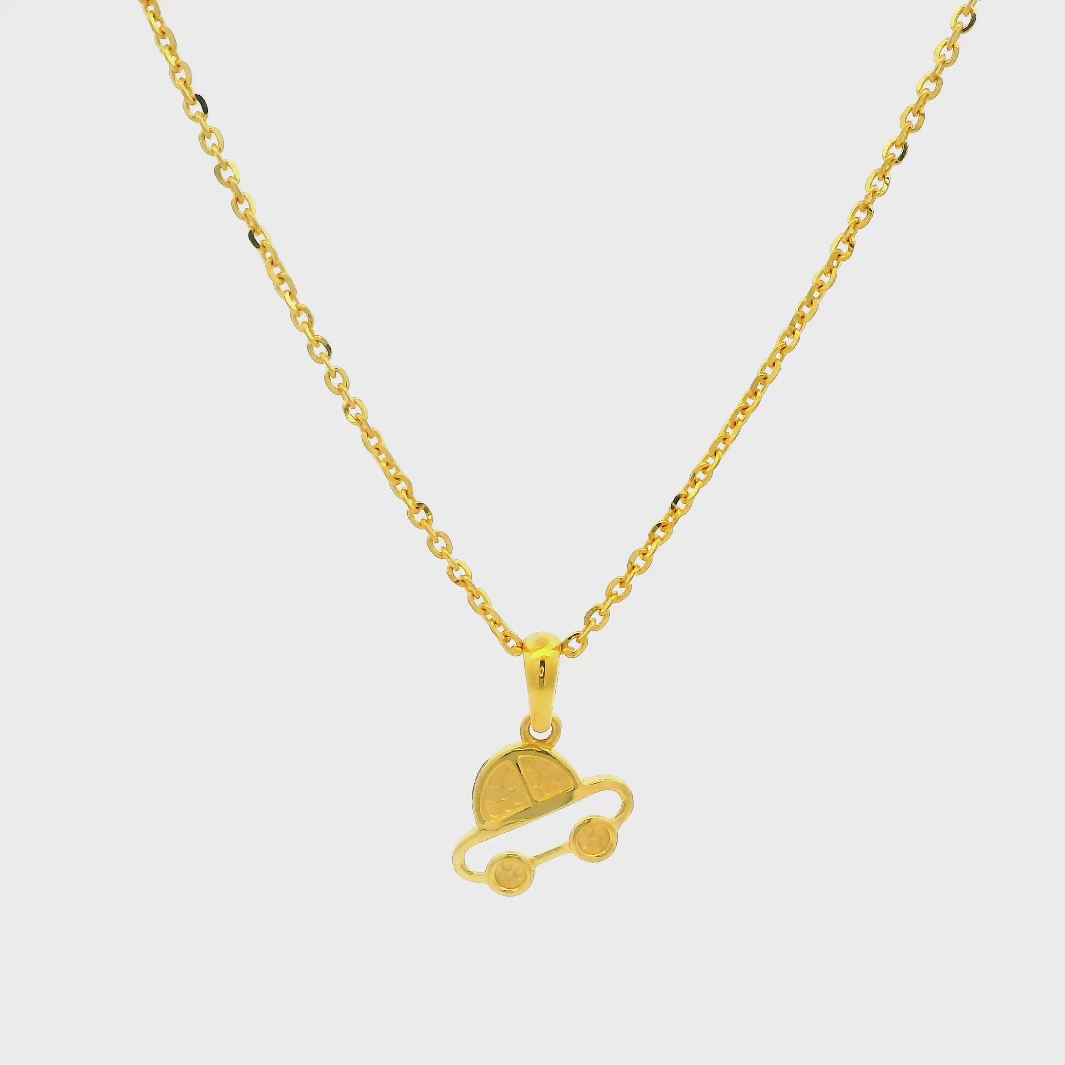 Vroom Vroom 18K Gold Locket for Kids