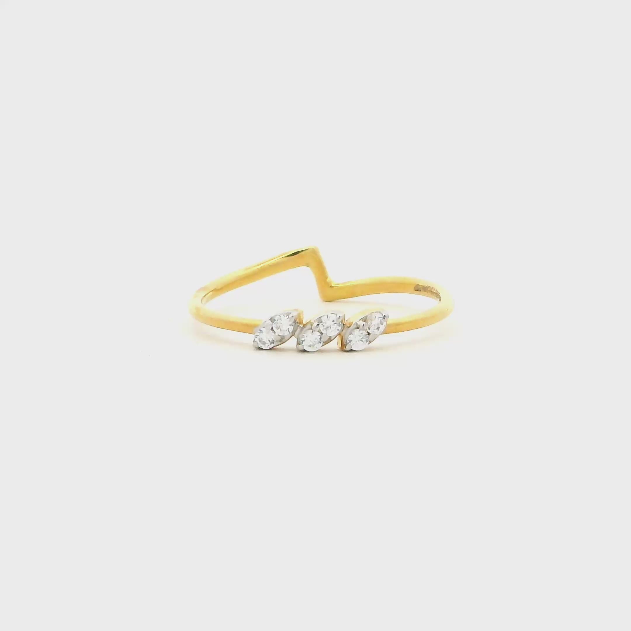 Dainty Shine Gold Ring for Women