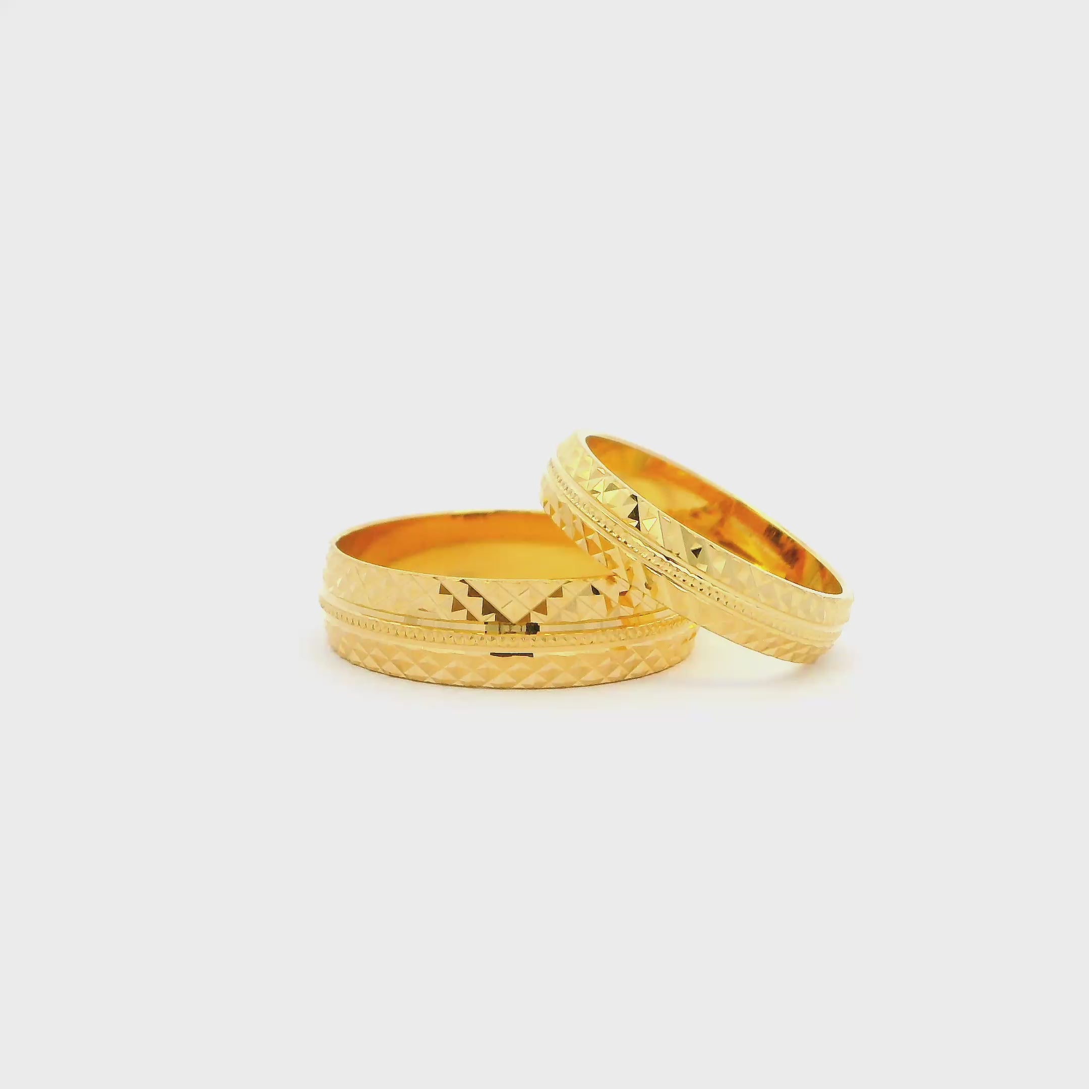 Perfect Match Gold Couple Rings