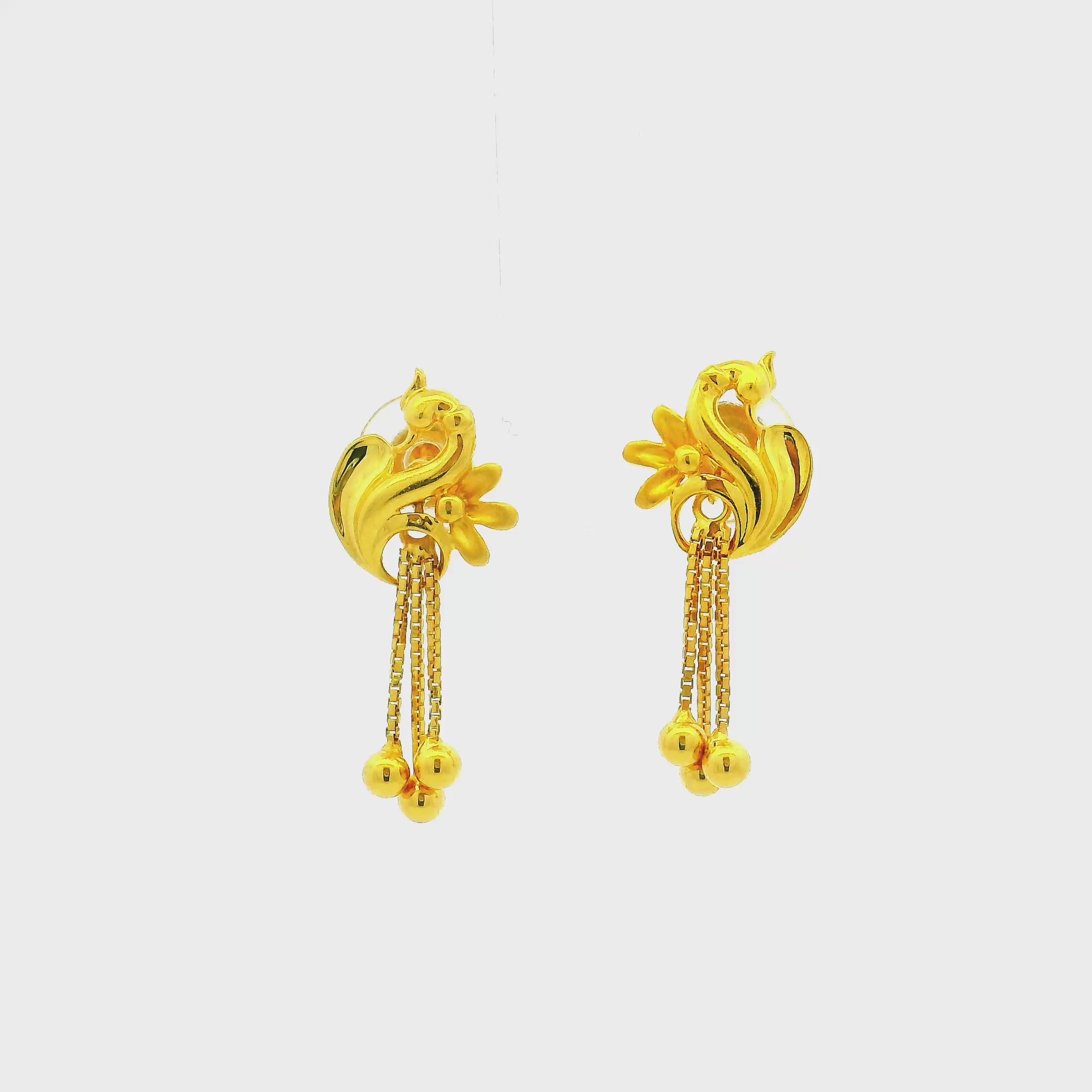Riveting Grace Gold Earrings for Women
