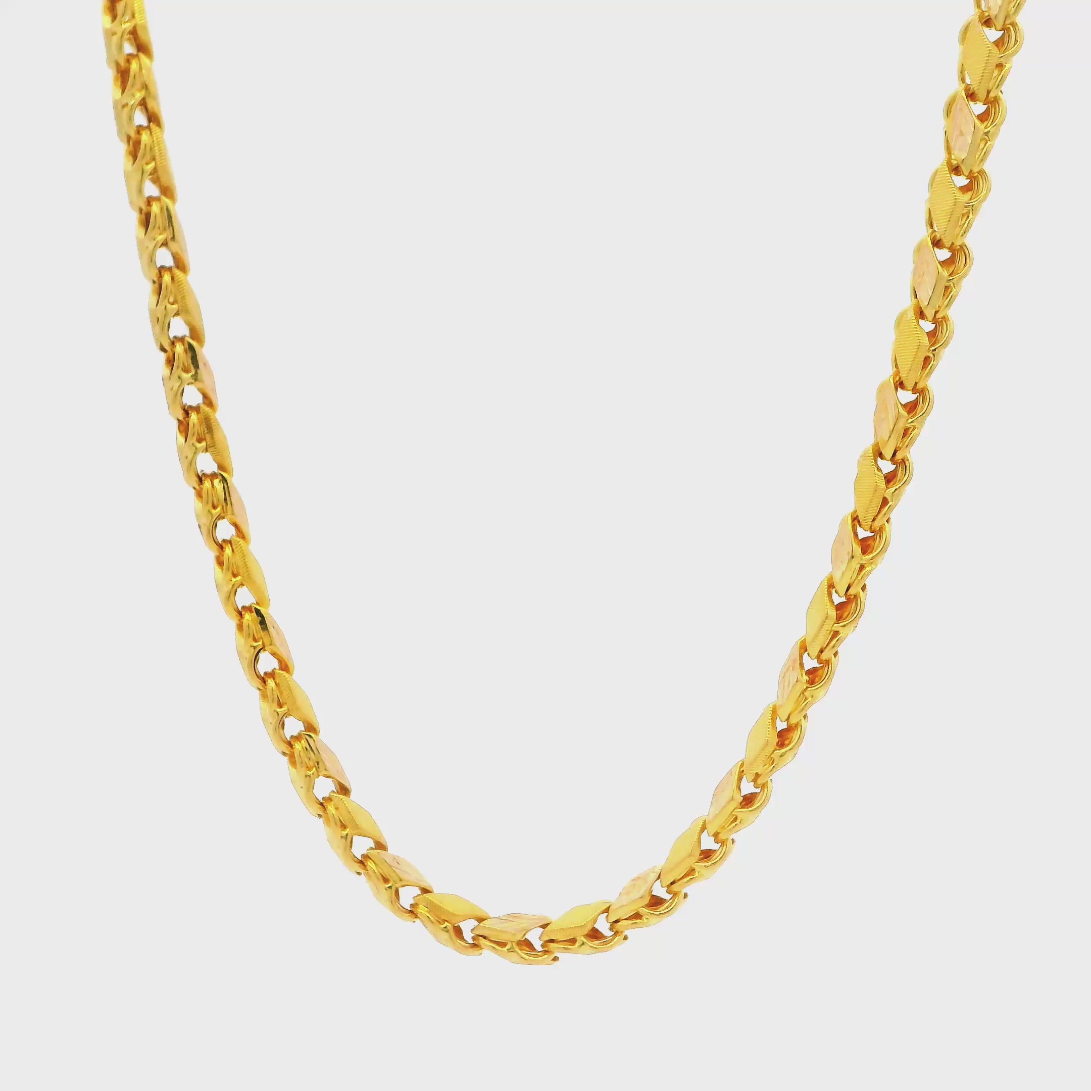 Eclectic Swirls Men Gold Chain
