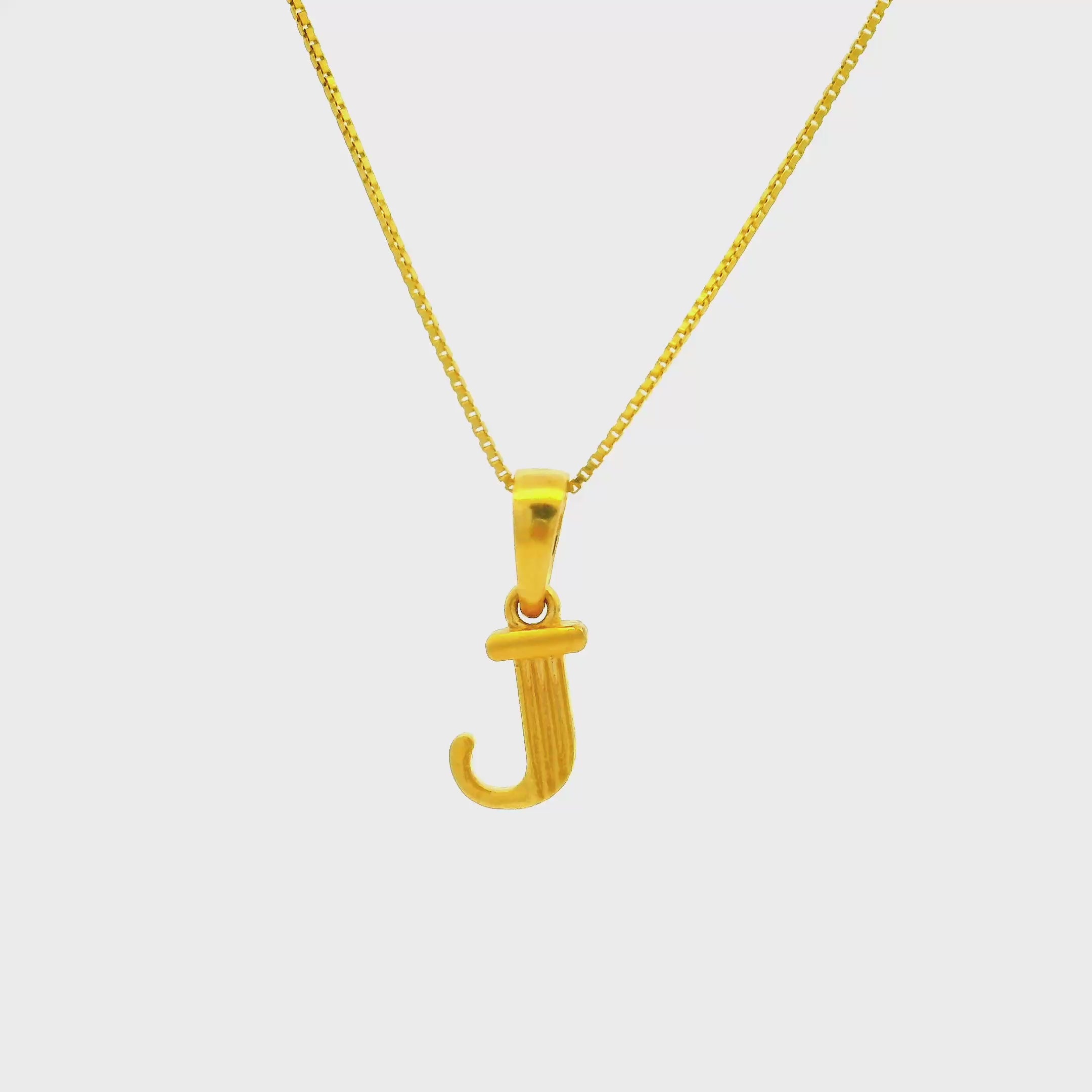 Gleaming J Gold Locket for Kids