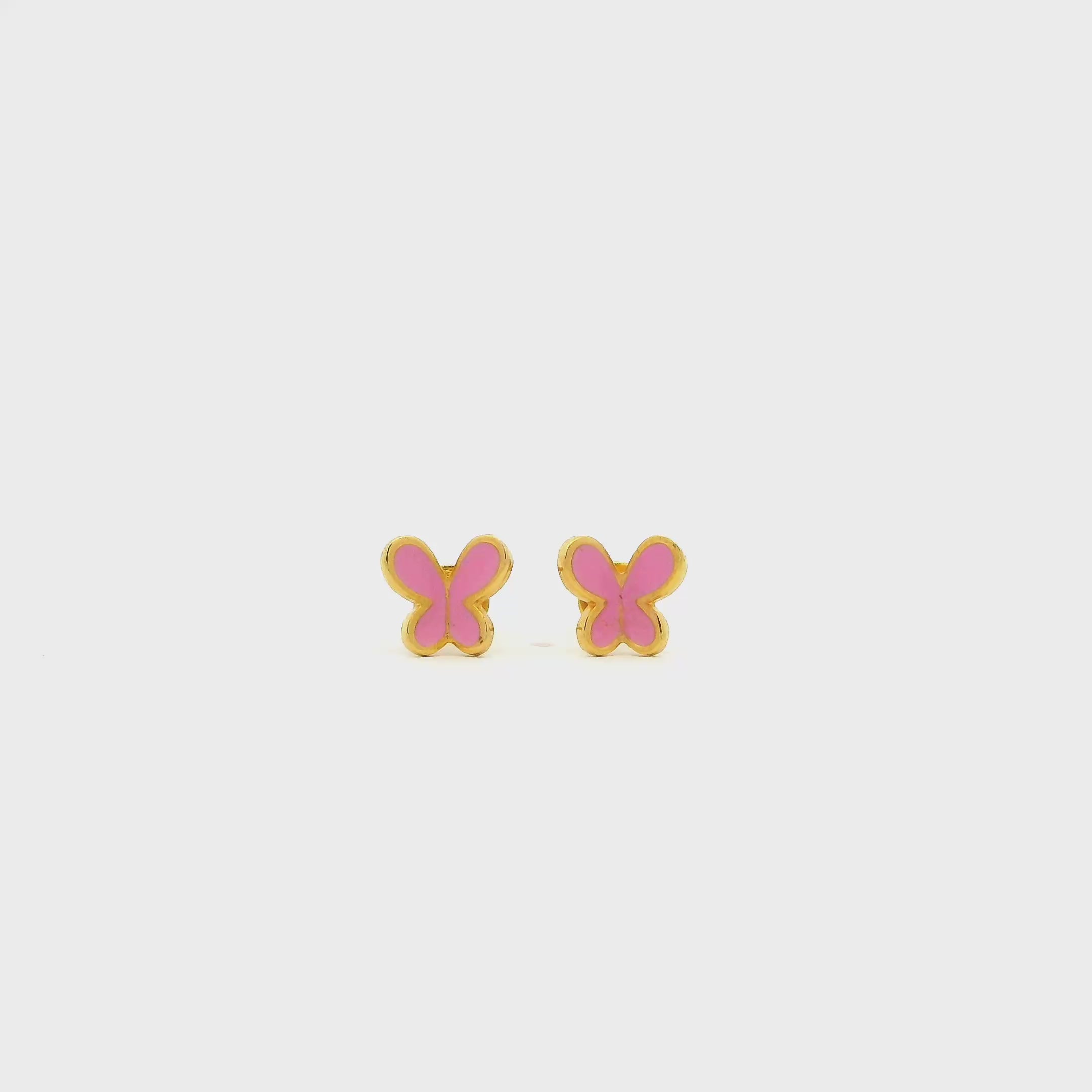 Petite Flutter Gold Earrings for Kids