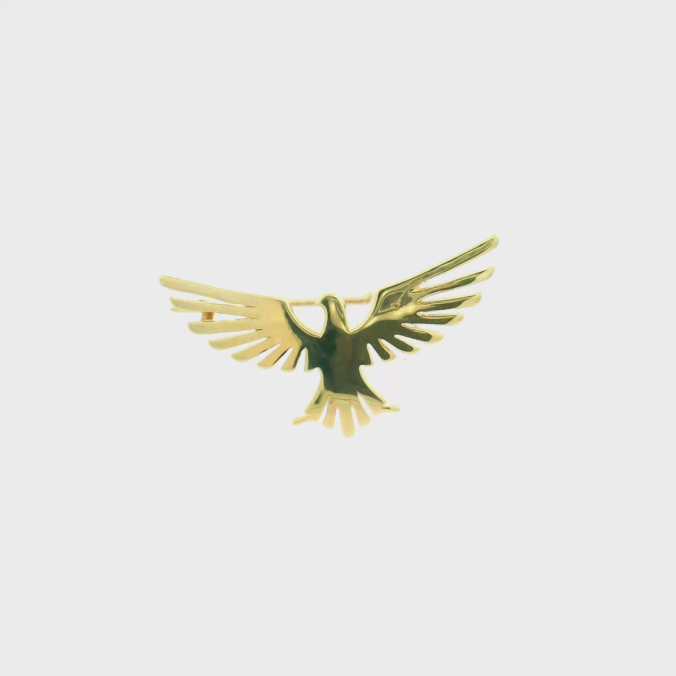 Alluring Courage Gold Brooch for Men