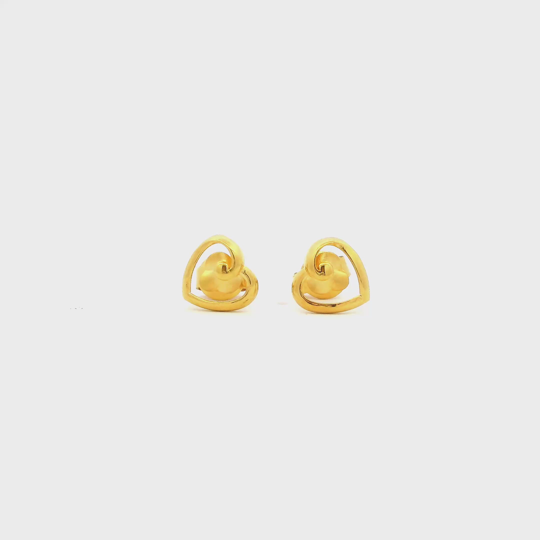 Graceful Charm Gold Earrings for Kids
