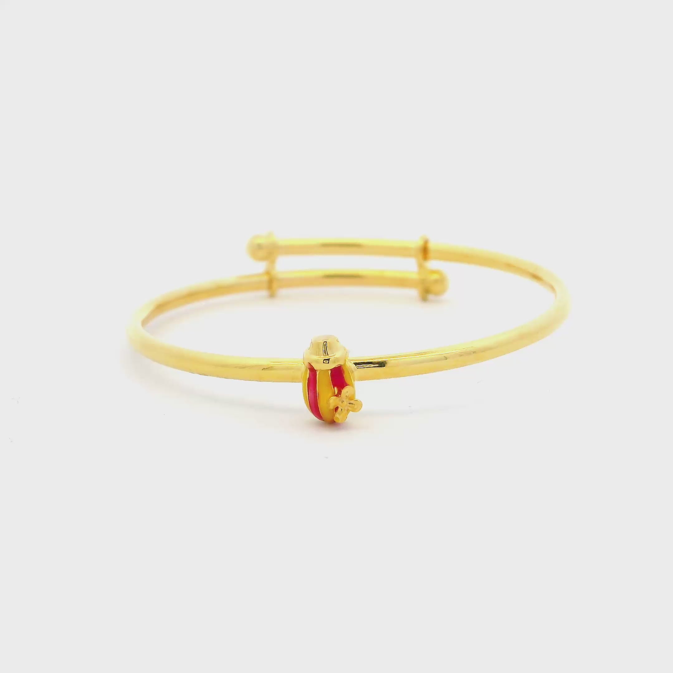 Cute Gold Flower Charm Infant Bracelet