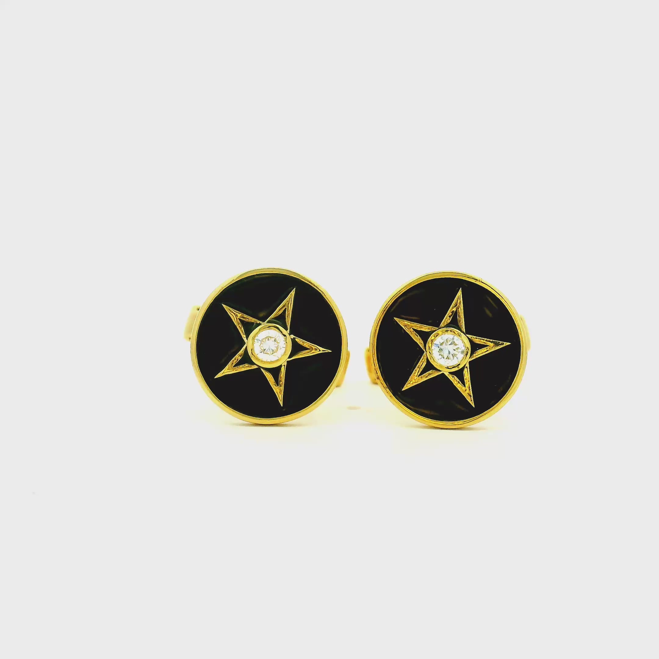 Midnight Zeal Gold Cufflinks